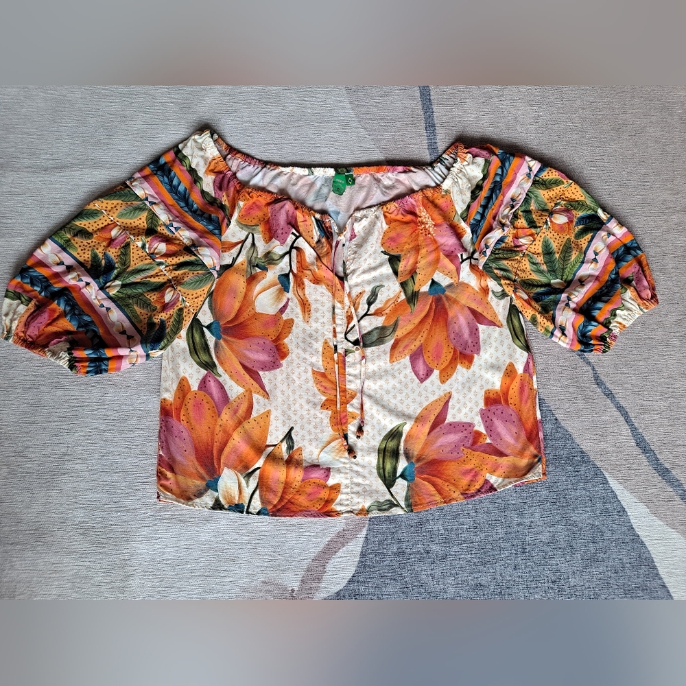 Farm Rio Blouse. Farm Brazil. Botanical. Size M